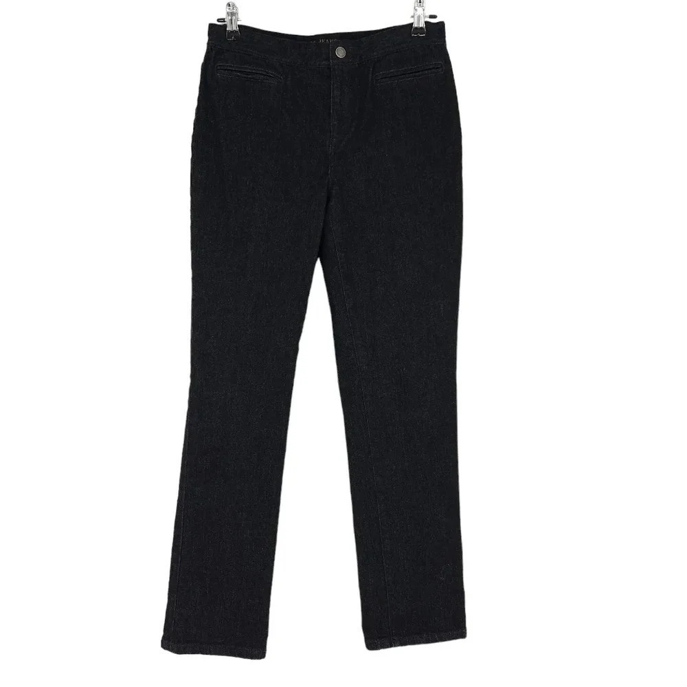 Ralph Lauren Jeans Co Straight Leg Mid Rise Dark Wash Denim